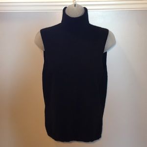 Ann Taylor 100% cashmere sleeveless turtleneck